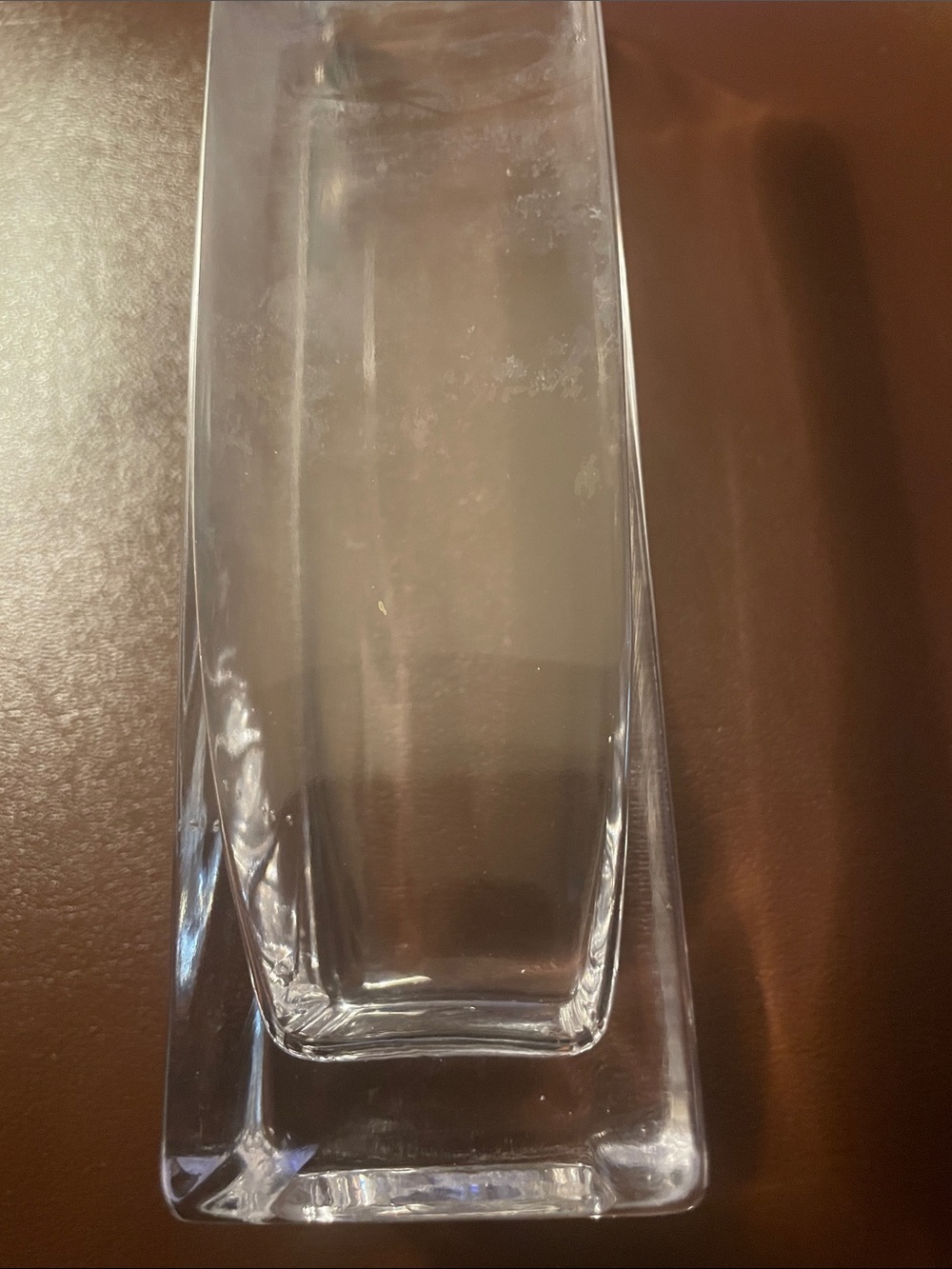 VTG Teleflora Gift square crystal glass vase 7 3/4" tall - Picture 4 of 4